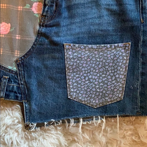 Urban Outfitters Patchwork Floral Mini Denim Skirt - Picture 6 of 6